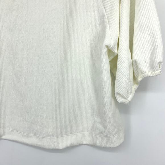 Anthropologie Maeve Sawyer Balloon Sleeved Top Womens Size Medium Cream NEW - Picture 5 of 9